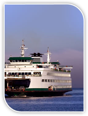 Seattle ferryboat to Bainbridge island in Washington state